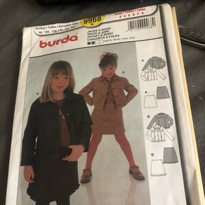 Burda 9968 - 3-8  Jacket and skirt pattern- super cute- uncut